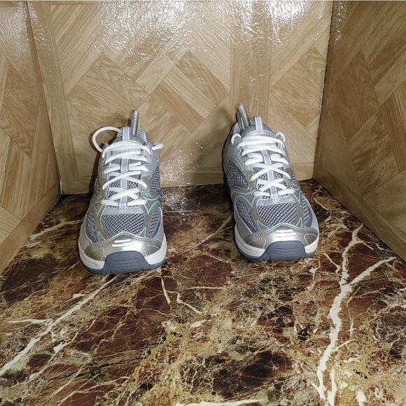 Skechers women's shape ups walking toning shoes sneakers silver size 9 - Picture 7 of 10